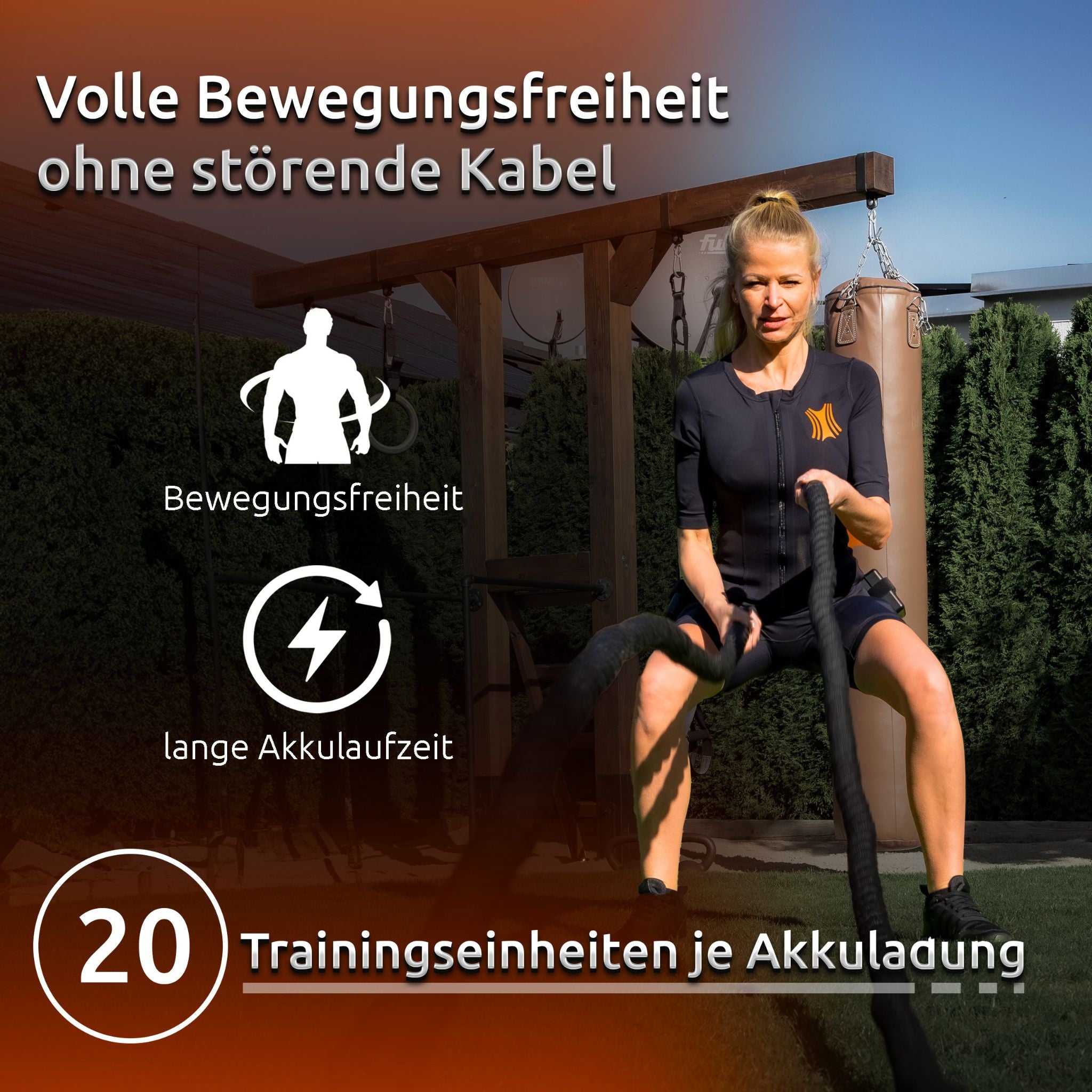 Kraftwunder EMA Anzug kabellos – volle Bewegungsfreiheit beim Laufen – Therapiegold